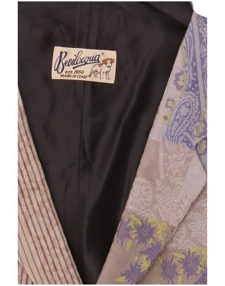 Vintage Mens Waistcoat XL Multicoloured Patchwork Cotton