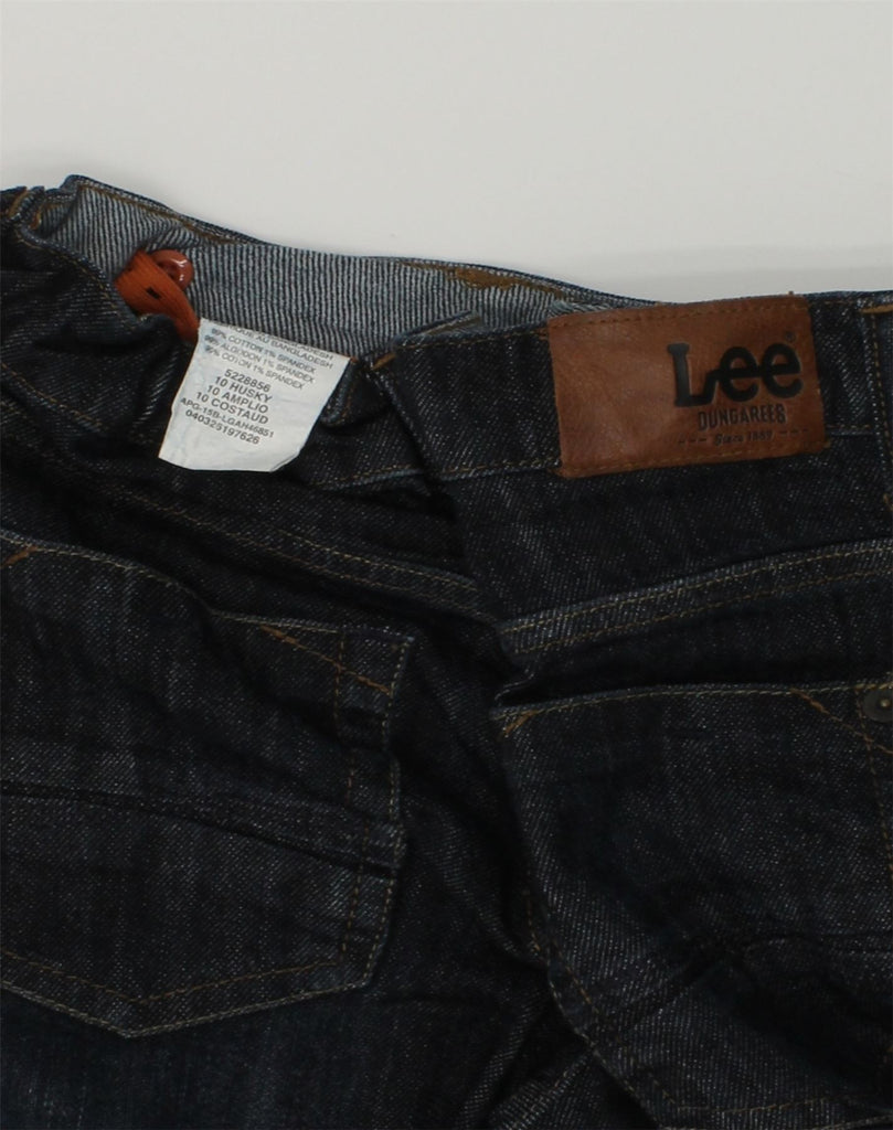 LEE Boys Husky Straight Jeans 9-10 Years W28 L24 Navy Blue Cotton | Vintage Lee | Thrift | Second-Hand Lee | Used Clothing | Messina Hembry 