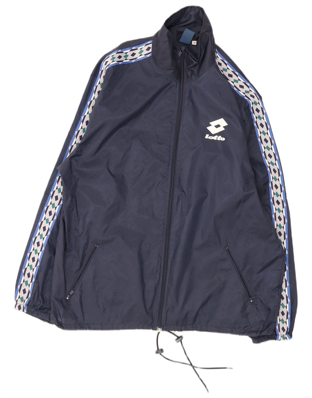 Lotto Mens Rain Jacket UK 38 Medium Navy Blue Colourblock Nylon