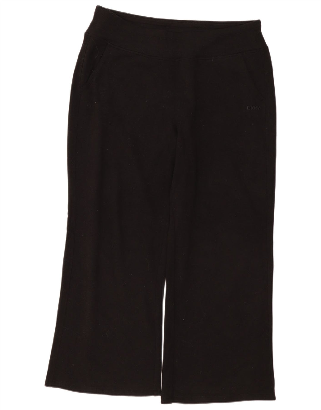 Dkny Womens Tracksuit Trousers UK 16 Large Black Cotton