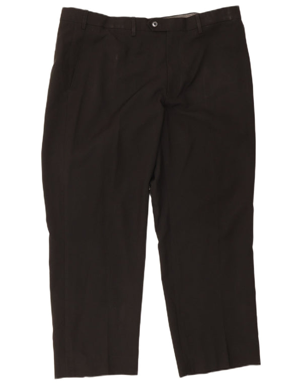 Marks & Spencer Womens Regular Fit Suit Trousers W38 L29 Black Polyester