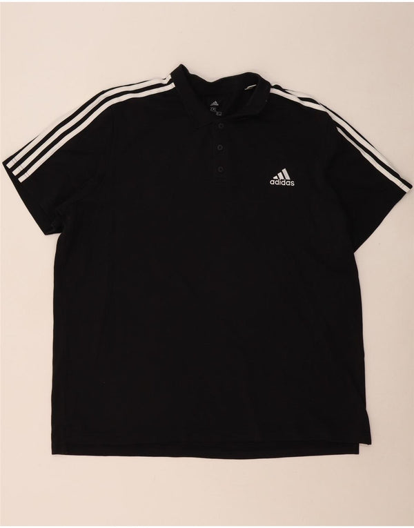 ADIDAS Mens Polo Shirt 2XL Black