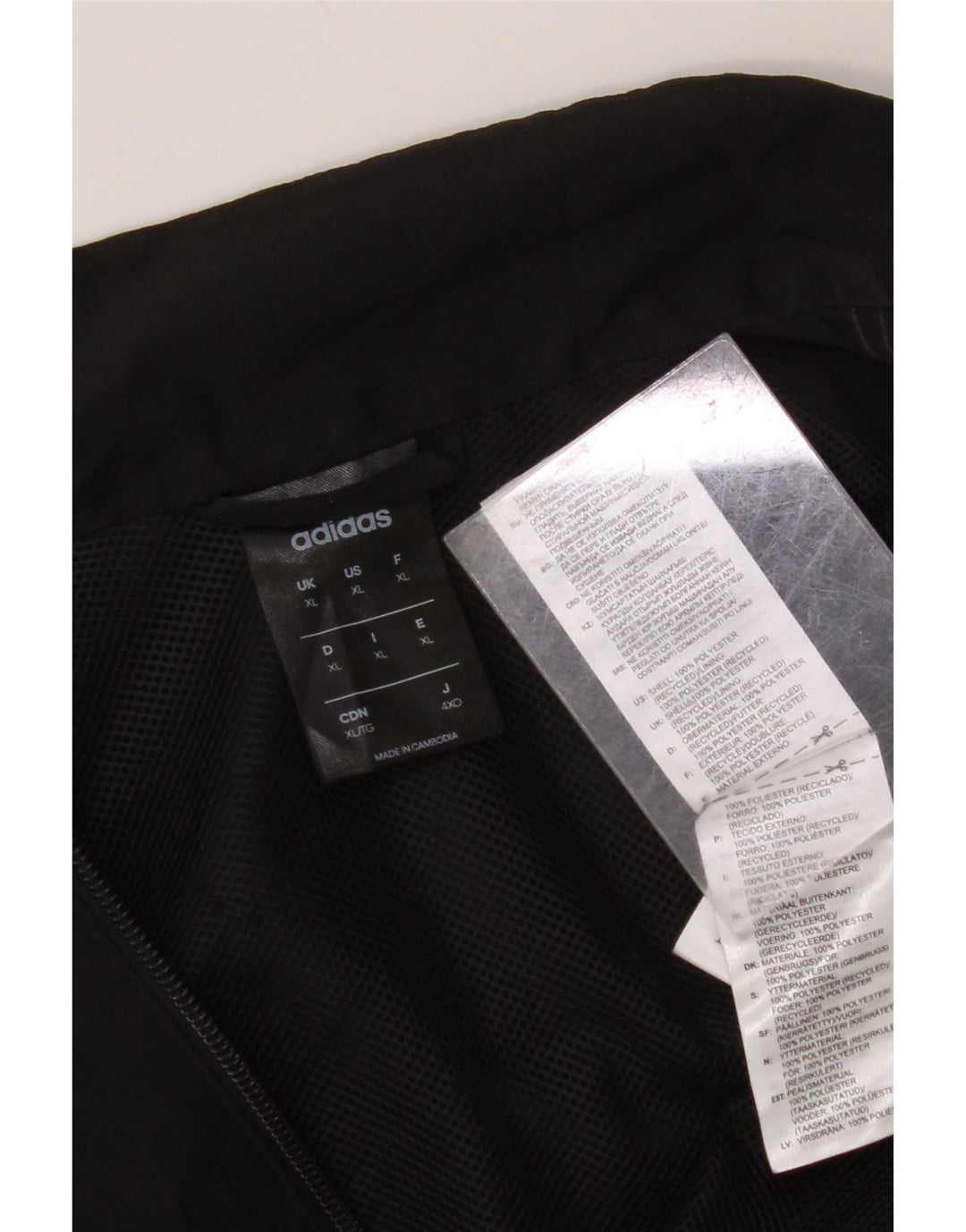 ADIDAS Mens Climalite Tracksuit Top Jacket XL Black Polyester