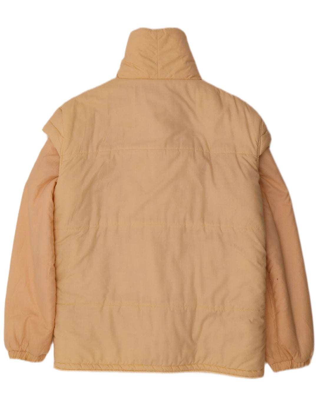 Vintage Mens Padded Jacket UK 40 Large Beige Polyester