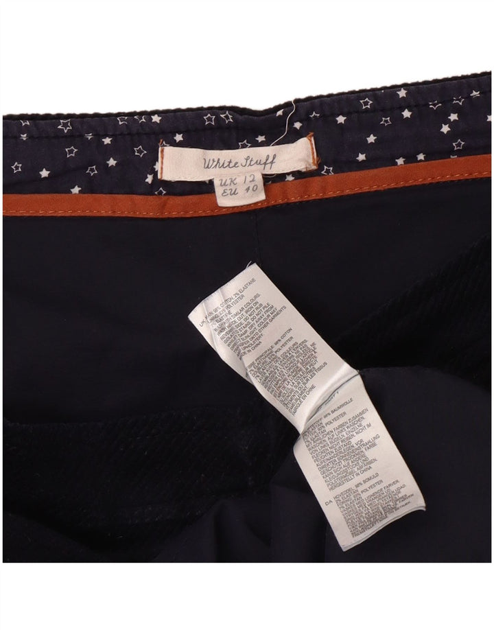 WHITE STUFF Womens Corduroy Skirt UK 12 Medium W34  Navy Blue Cotton