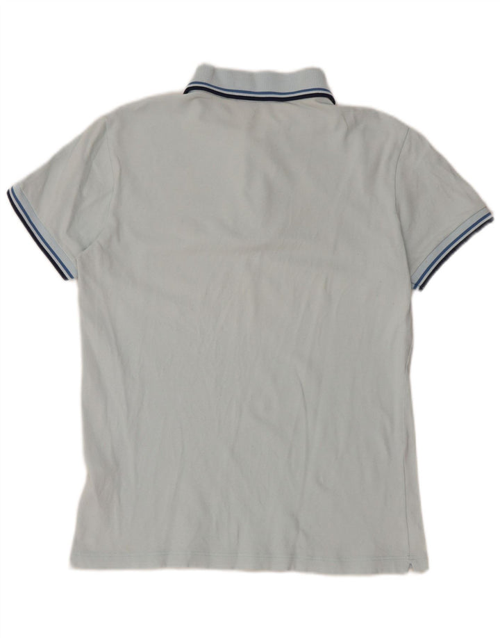 FRED PERRY Mens Light and Stretch Polo Shirt Small Blue Cotton
