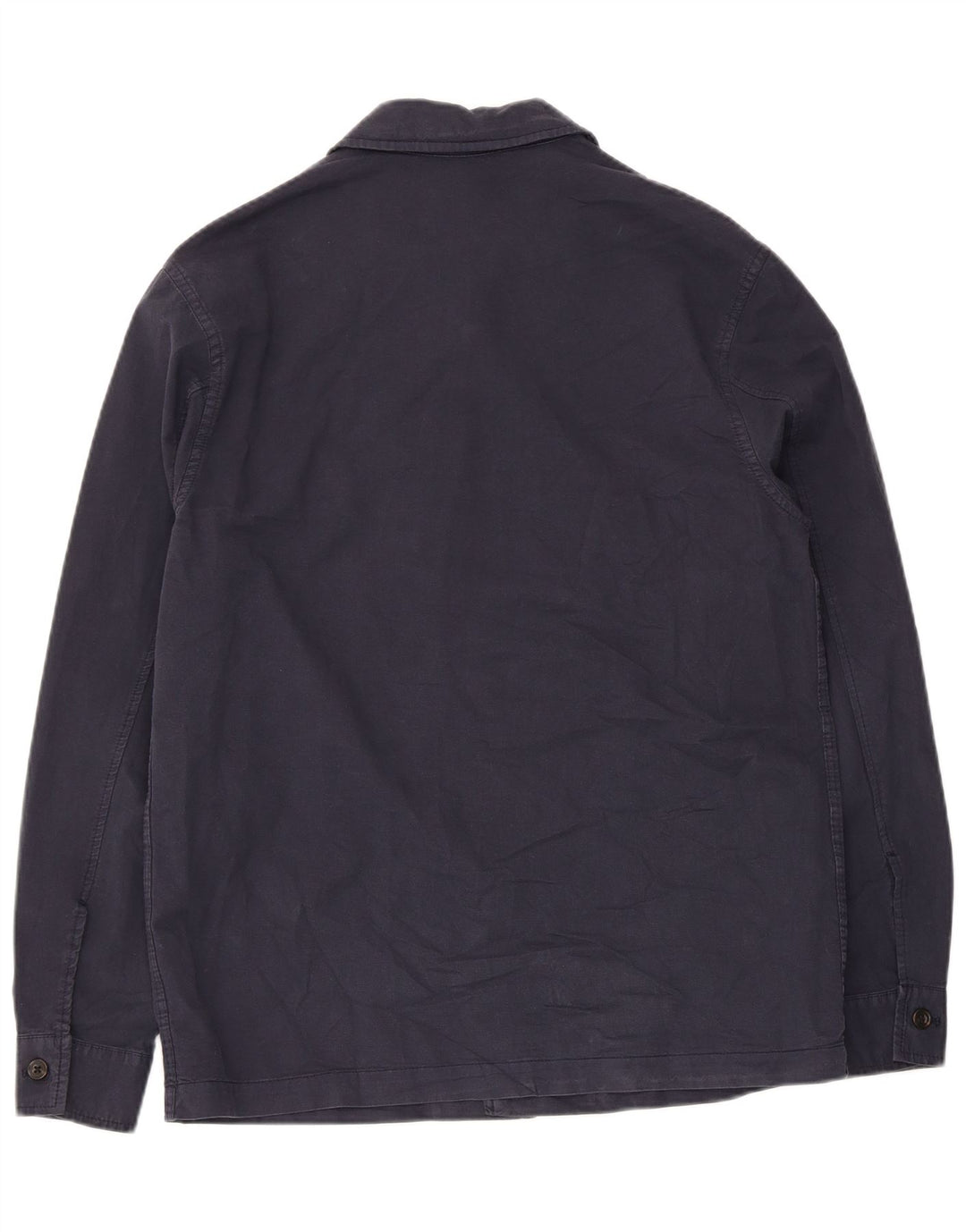 Zara Mens Shirt Medium Navy Blue Cotton