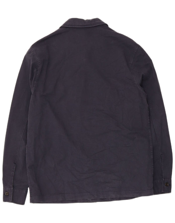 Zara Mens Shirt Medium Navy Blue Cotton