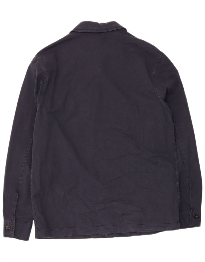 Zara Mens Shirt Medium Navy Blue Cotton