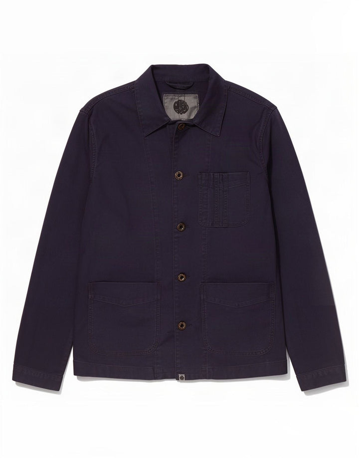 Pretty Green Mens Utility Jacket UK 40 Large Navy Blue Cotton