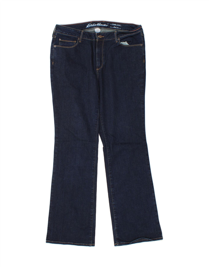 EDDIE BAUER Womens Slightly Curvy Bootcut Jeans US 14 XL W36 L32 Navy Blue Vintage Eddie Bauer and Second-Hand Eddie Bauer from Messina Hembry 