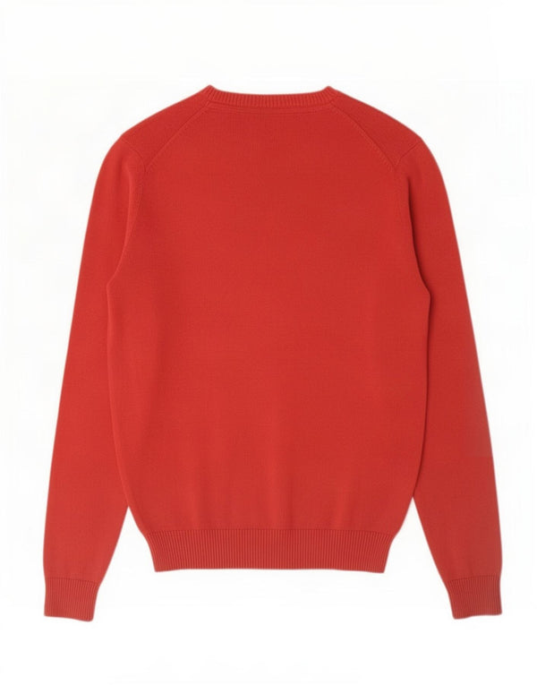 Crew Clothing Mens Boat Neck Jumper Sweater Small Red Cotton