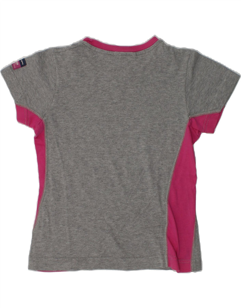 CHAMPION Girls Graphic T-Shirt Top 7-8 Years Small  Grey Colourblock | Vintage Champion | Thrift | Second-Hand Champion | Used Clothing | Messina Hembry 