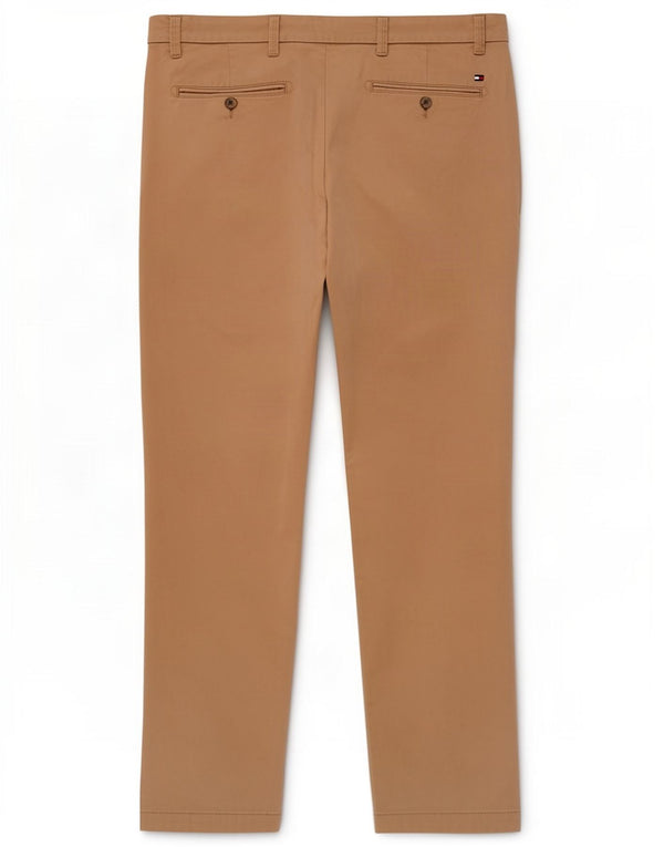 Tommy Hilfiger Mens Straight Chino Trousers W36 L32 Beige Cotton