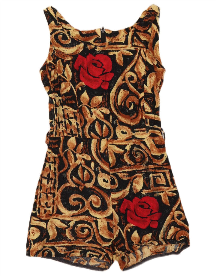 Max Dine Womens Sleeveless Playsuit UK 12 Medium Black Floral