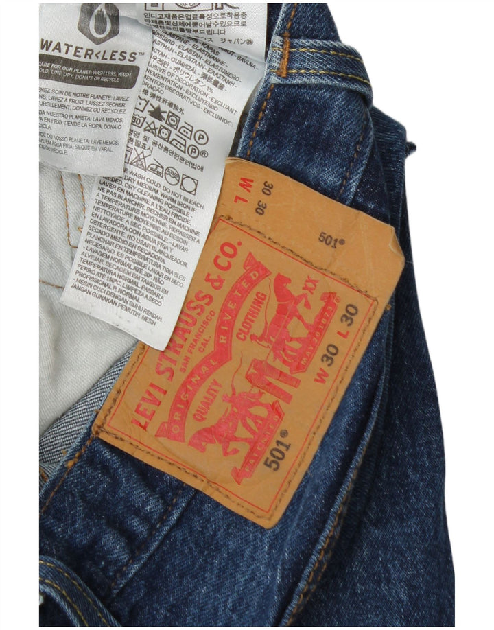 Levi's Mens 501 Straight Jeans W30 L25 Blue Cotton