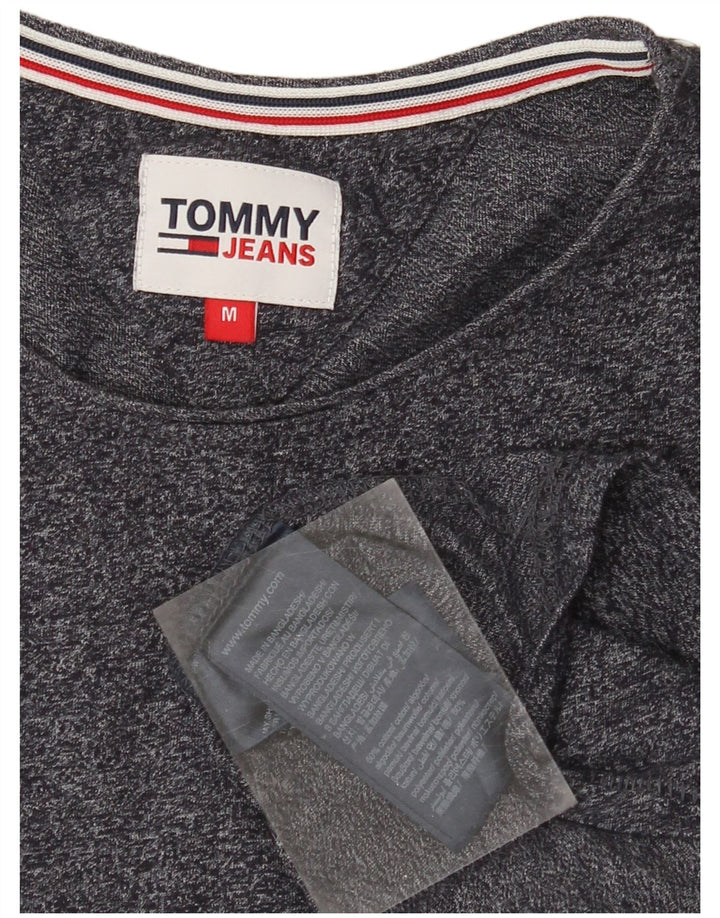 TOMMY HILFIGER Mens T-Shirt Top Medium Navy Blue Flecked Cotton