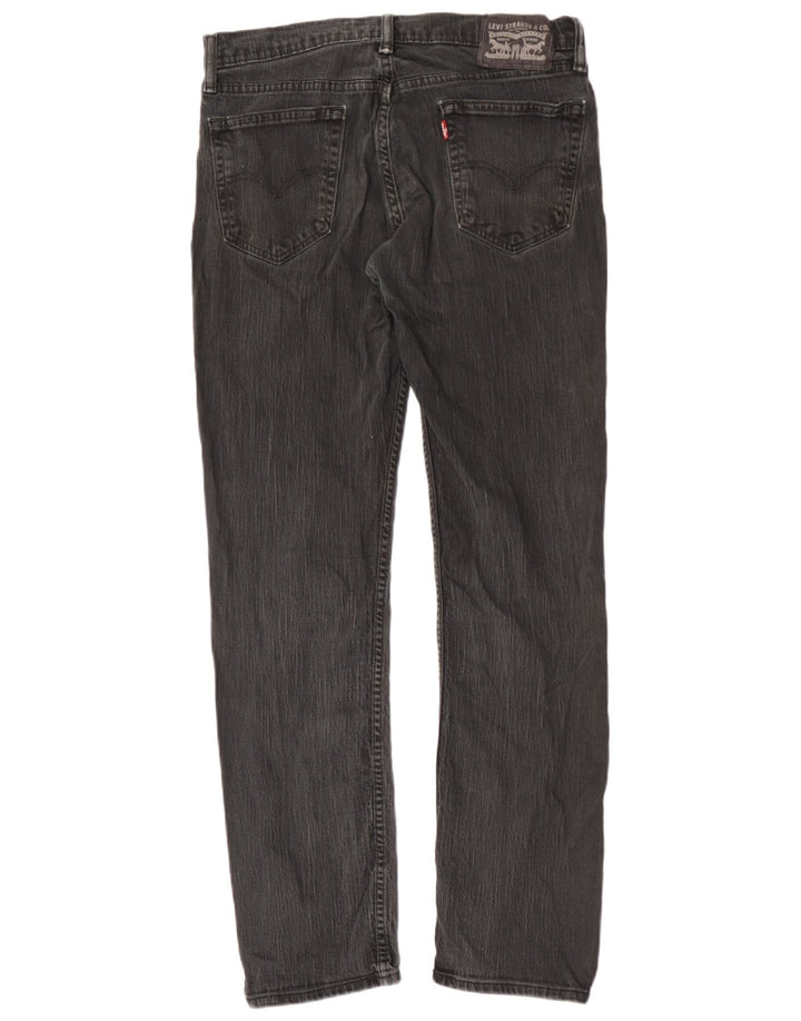 Levi's Mens Distressed Straight Jeans W33 L32 Black Cotton