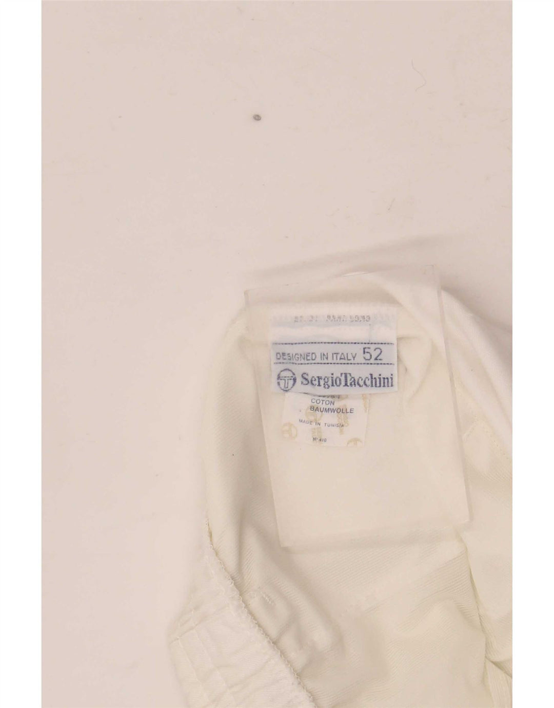 Sergio Tacchini Mens Graphic Sport Shorts IT 52 Large White Polyester
