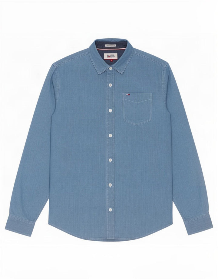 Tommy Hilfiger Mens Shirt Small Blue Cotton