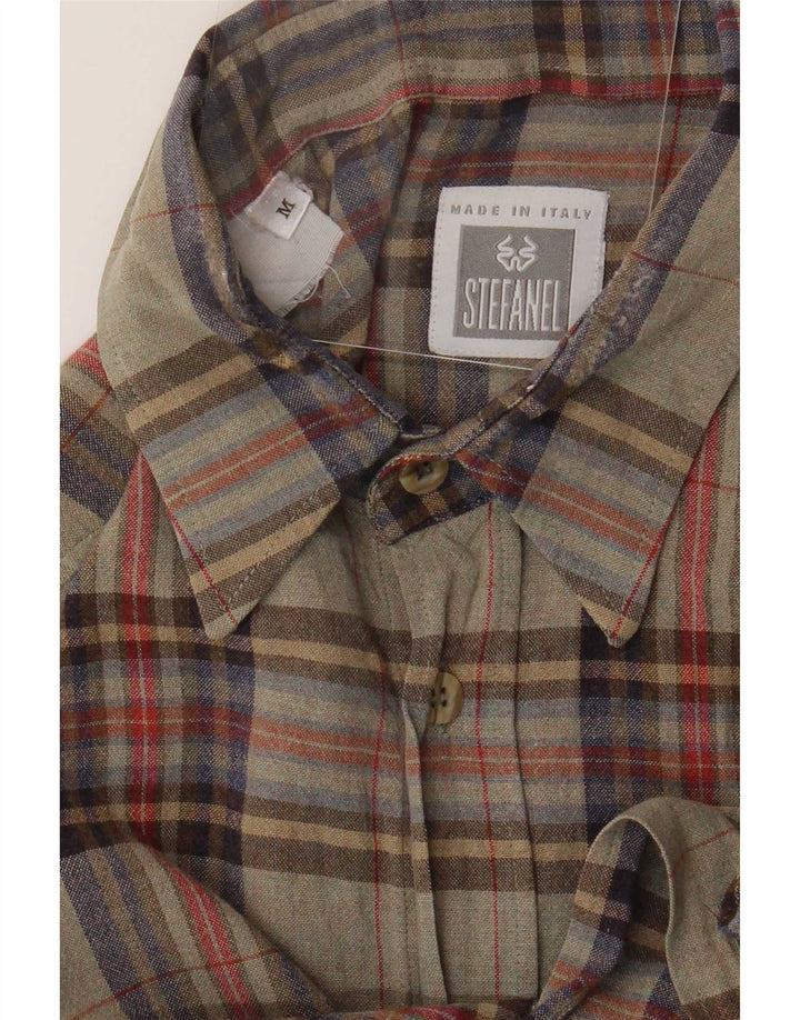 Stefanel Mens Shirt Medium Multicoloured Check