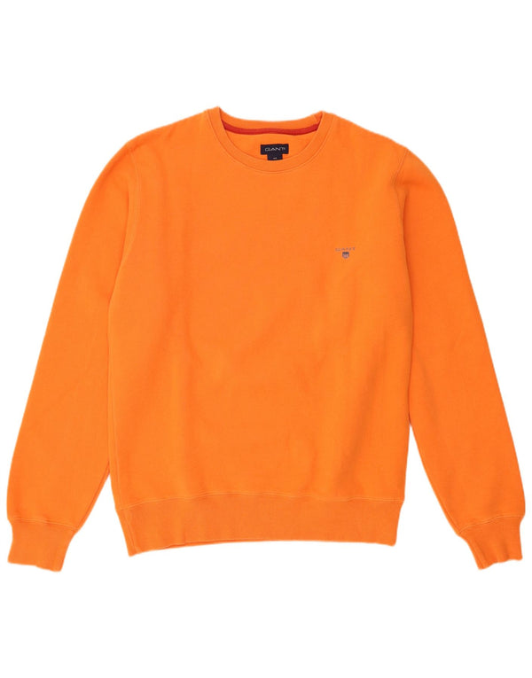 Gant Mens Sweatshirt Jumper Medium Orange Cotton