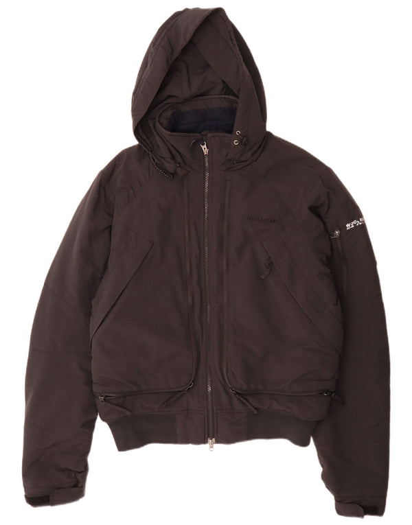 Woolrich Mens Hooded Bomber Padded Jacket UK 38 Medium Black