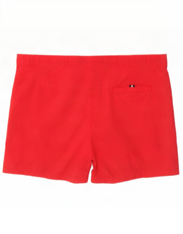 Tommy Hilfiger Mens Graphic Swimming Shorts Large Red Polyester
