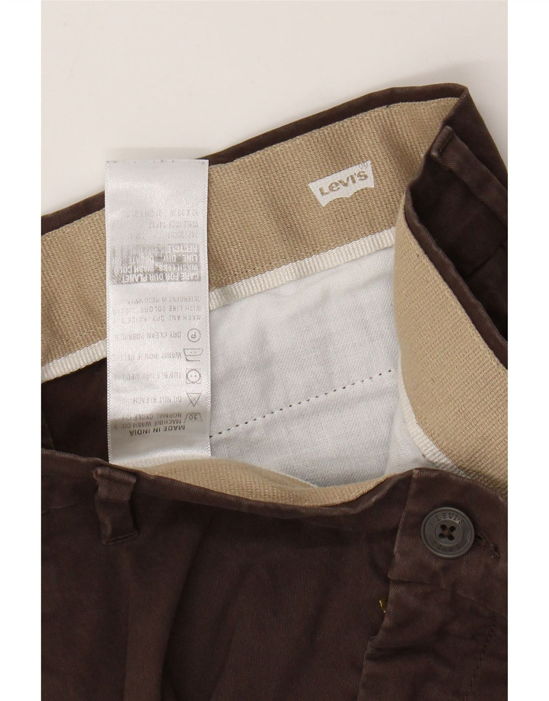 LEVI'S Mens Slim Cropped Trousers W32 L24 Brown