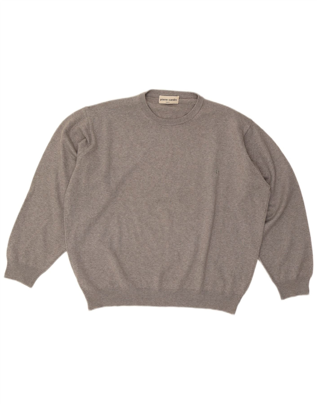 Pierre Cardin Mens Crew Neck Jumper Sweater XL Grey Acrylic