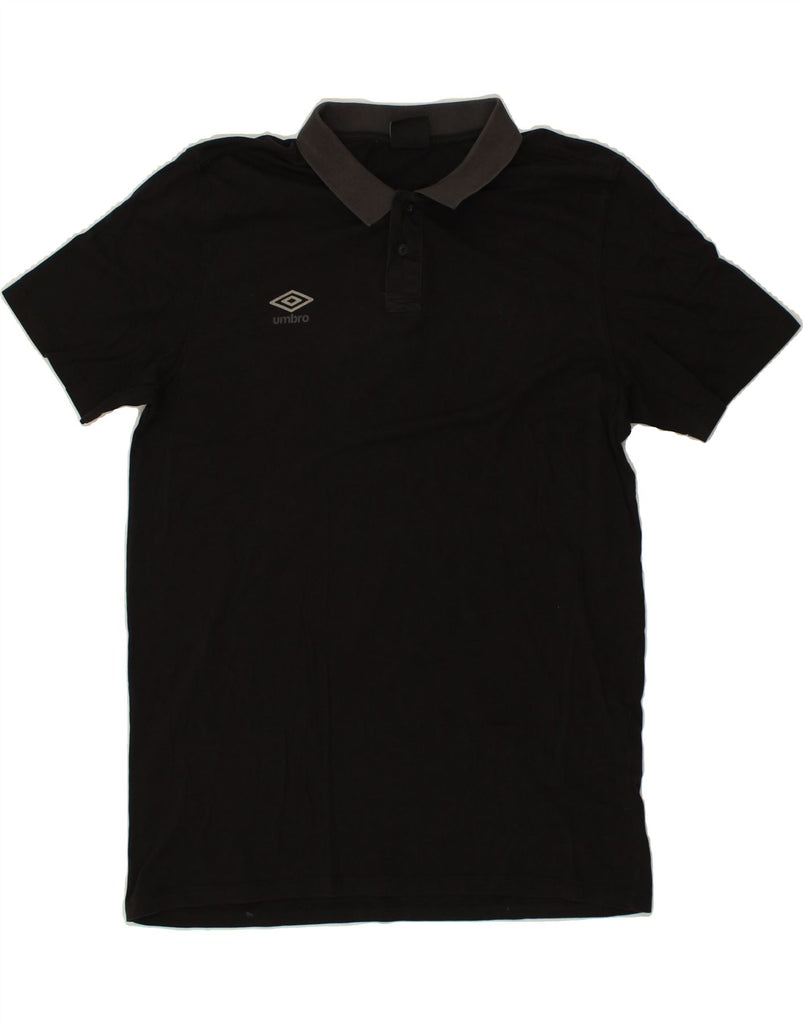 UMBRO Mens Polo Shirt XL Black Cotton Vintage Umbro and Second-Hand Umbro from Messina Hembry 