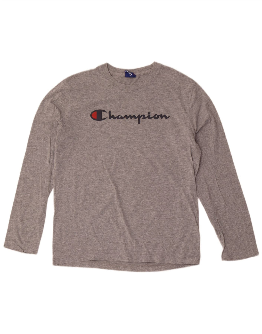 Champion Mens Graphic Top Long Sleeve Medium Grey