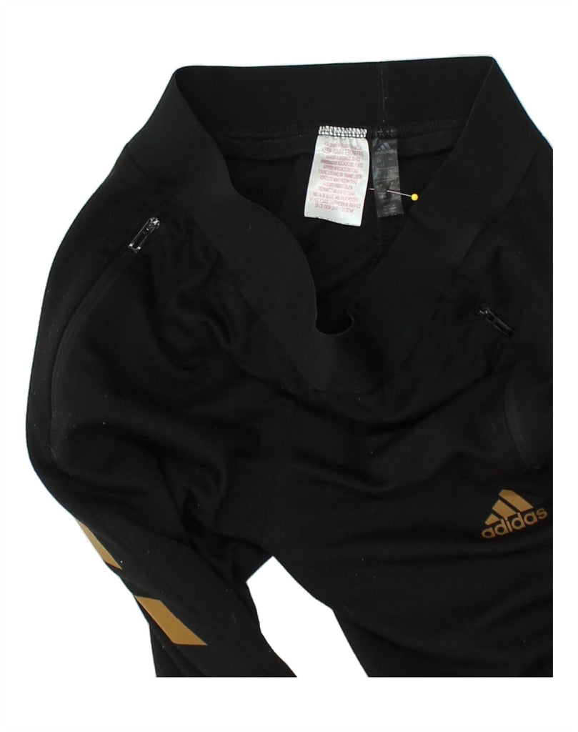 ADIDAS Girls Graphic Tracksuit Trousers 13-14 Years Black Polyester | Vintage Adidas | Thrift | Second-Hand Adidas | Used Clothing | Messina Hembry 