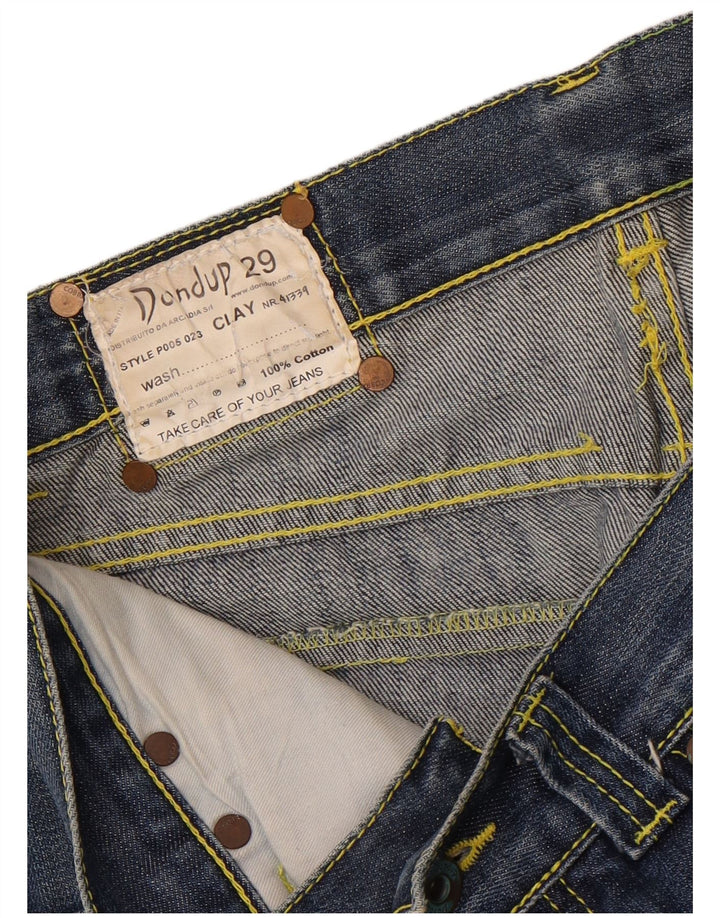 Dondup Womens Stan Dart Straight Jeans W29 L32 Blue Cotton