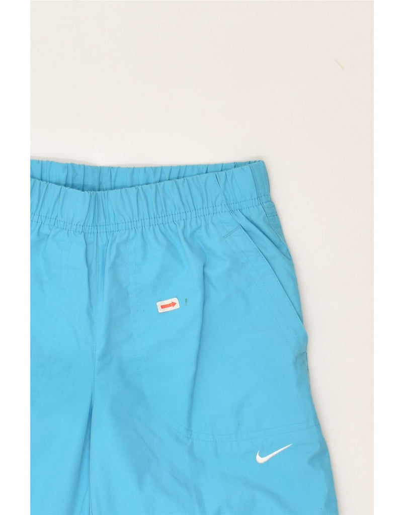 NIKE Boys Capri Tracksuit Trousers 10-11 Years Medium  Blue Polyester | Vintage Nike | Thrift | Second-Hand Nike | Used Clothing | Messina Hembry 