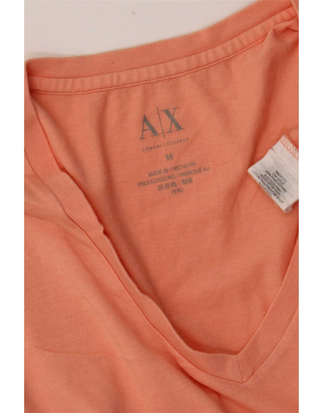 Armani Exchange Mens T-Shirt Top Medium Pink Cotton