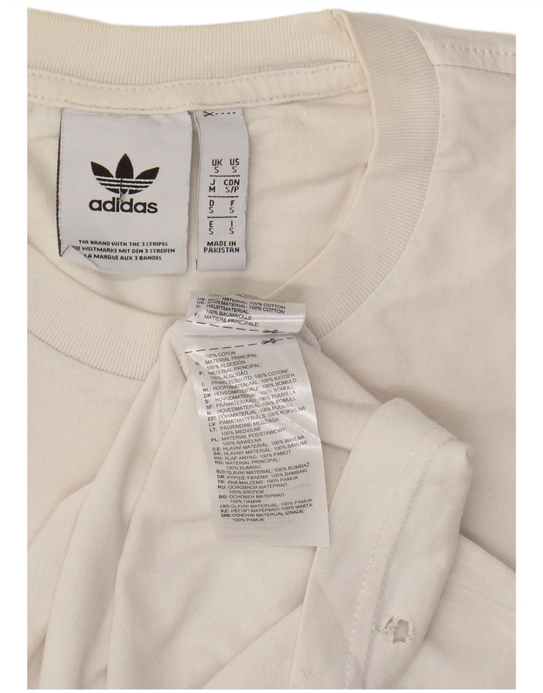 ADIDAS Mens Graphic T-Shirt Top Small White Cotton