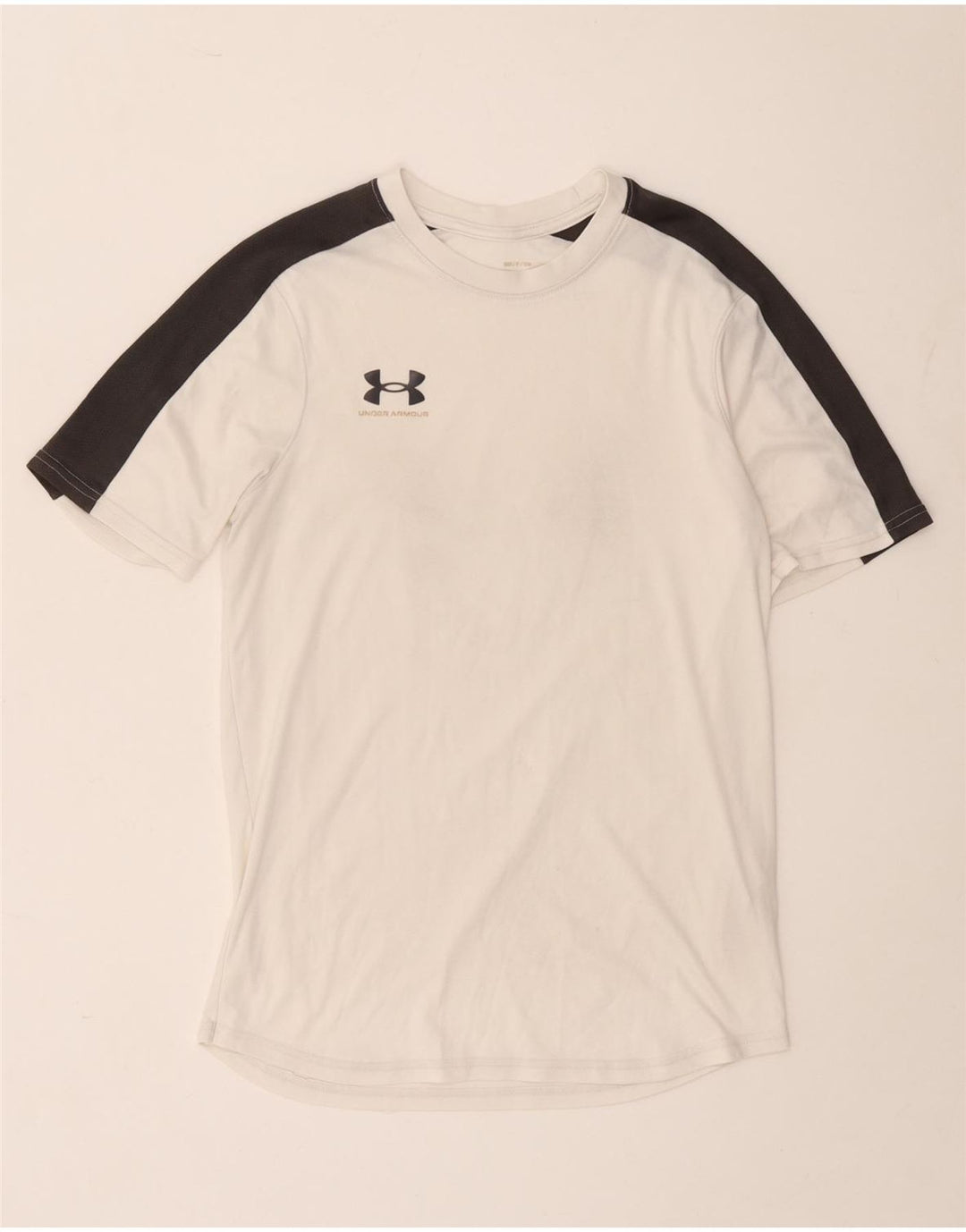 Under Armour Mens T-Shirt Top Small White Colourblock Polyester