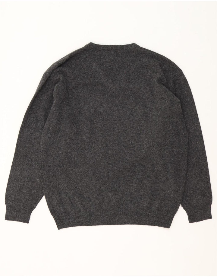 Sergio Tacchini Mens V-Neck Jumper Sweater XL Grey Wool