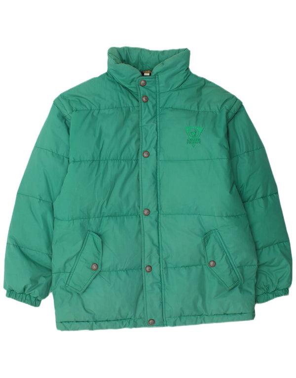 Ciesse Piumini Mens Hooded Padded Jacket IT 52 Large Green Polyester Modern