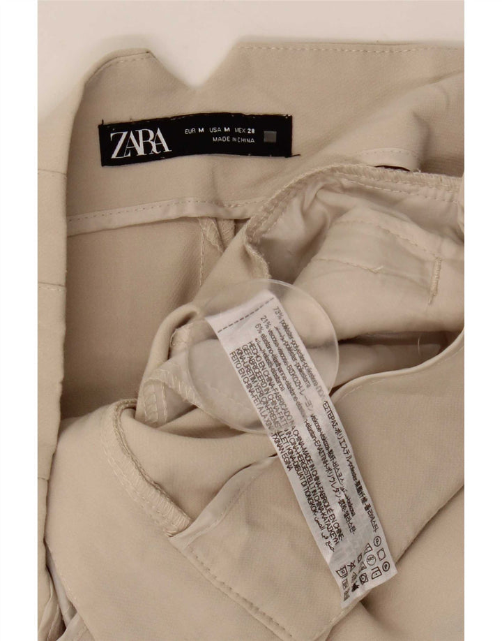 Zara Womens Tapered Casual Trousers Medium W28 L26 Beige Polyester