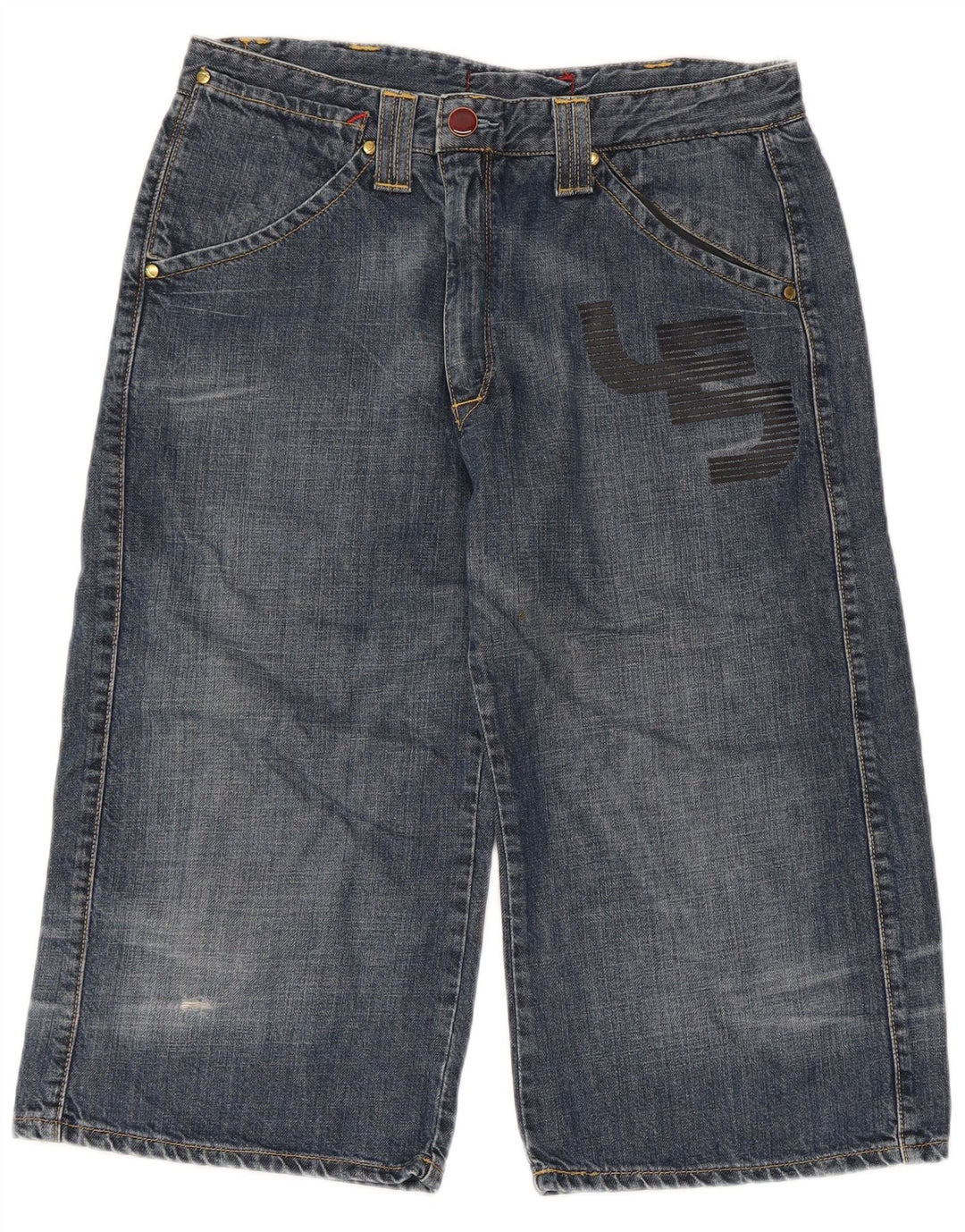 Levi's Mens Graphic Denim Bermuda Shorts Medium W32 Blue Cotton