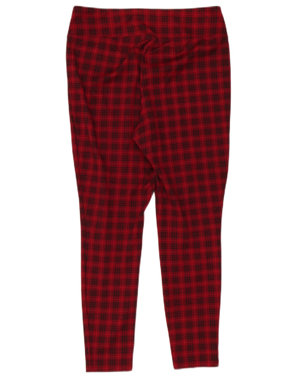 Gap Womens Skinny Casual Trousers Medium W30 L26 Red Check
