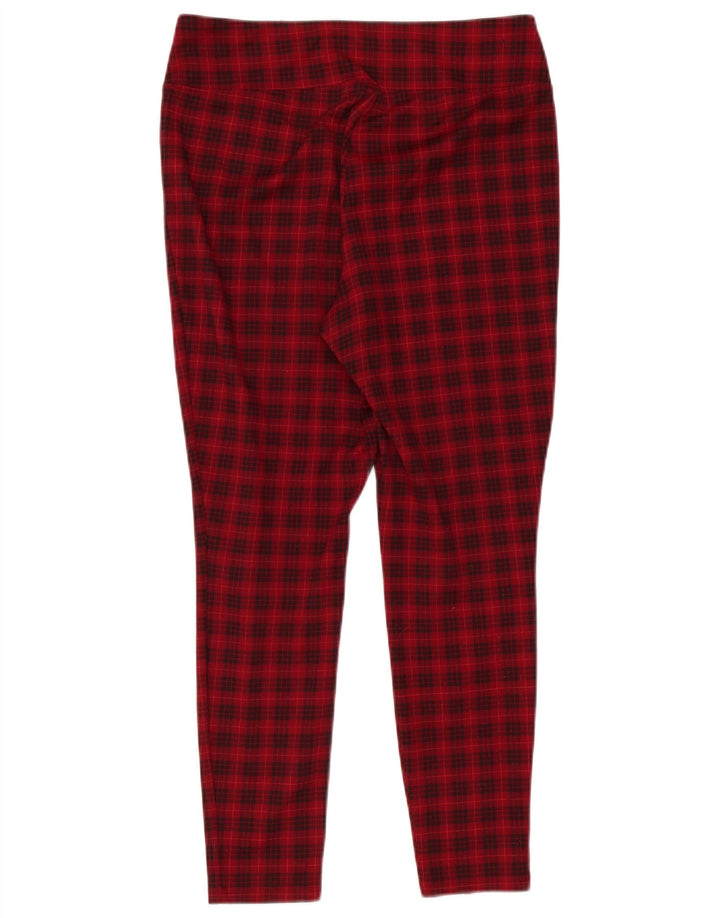 Gap Womens Skinny Casual Trousers Medium W30 L26 Red Check