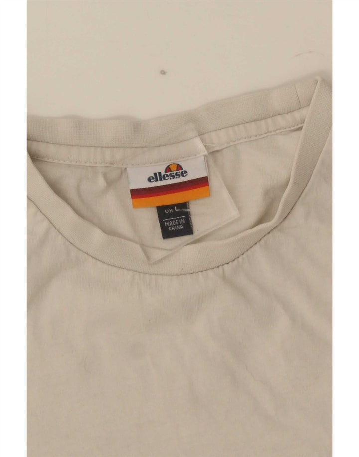 Ellesse Mens Graphic T-Shirt Top Large White