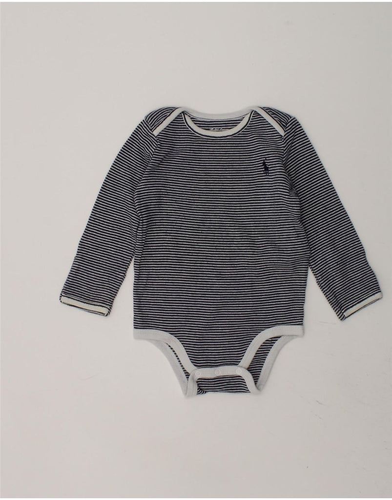 POLO RALPH LAUREN Baby Boys Long Sleeve Bodysuit 3-6 Months Navy Blue | Vintage Polo Ralph Lauren | Thrift | Second-Hand Polo Ralph Lauren | Used Clothing | Messina Hembry 