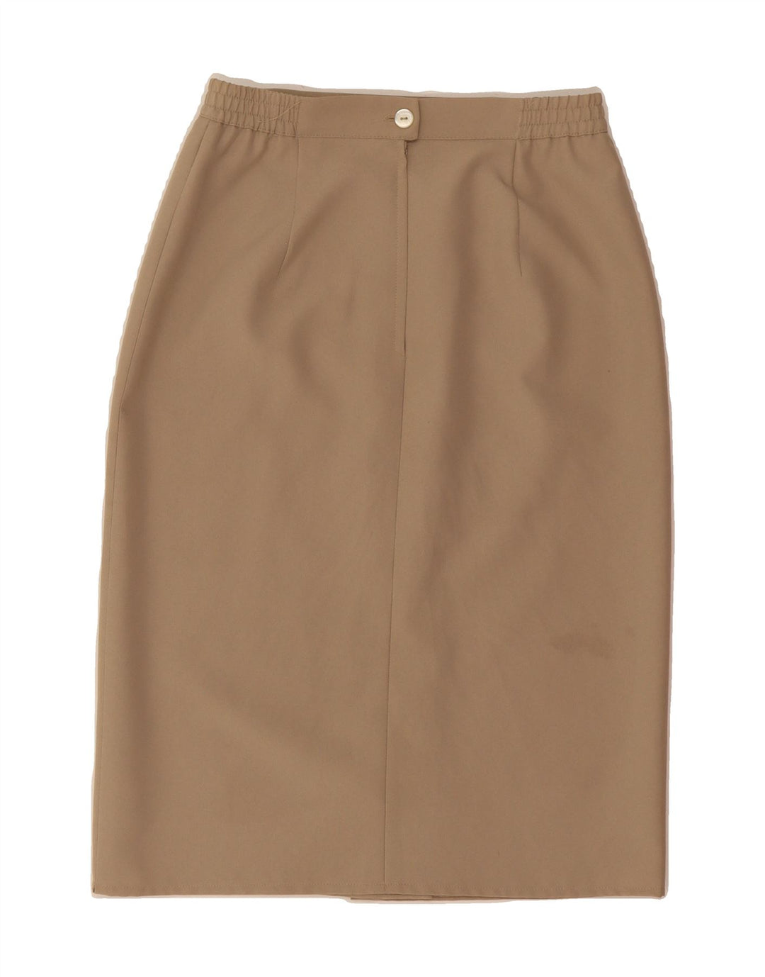 VINTAGE Womens Pencil Skirt UK 10 Small W26  Beige Polyester Vintage Vintage and Second-Hand Vintage from Messina Hembry 