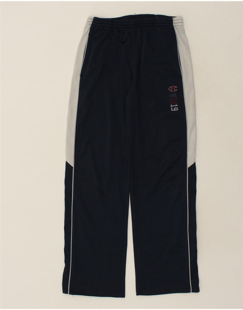 CHAMPION Boys Tracksuit Trousers 13-14 Years XL  Navy Blue Colourblock | Vintage Champion | Thrift | Second-Hand Champion | Used Clothing | Messina Hembry 