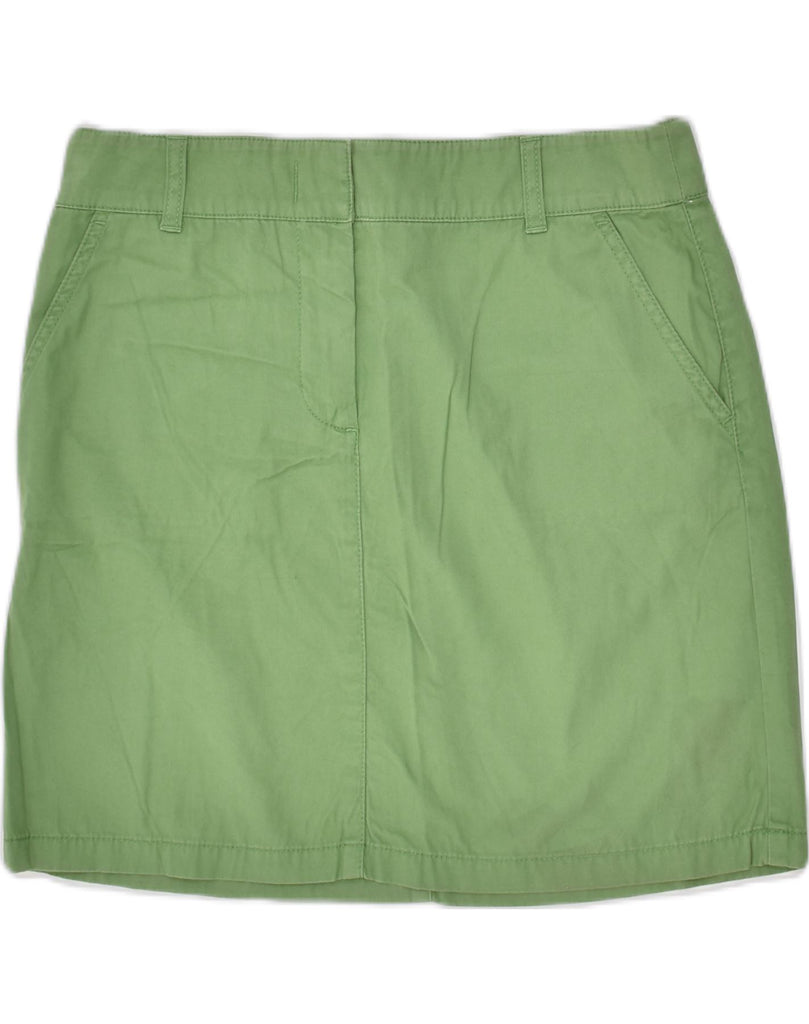 J. CREW Womens Mini Skirt US 8 Medium W30 L16  Green Cotton | Vintage J. Crew | Thrift | Second-Hand J. Crew | Used Clothing | Messina Hembry 