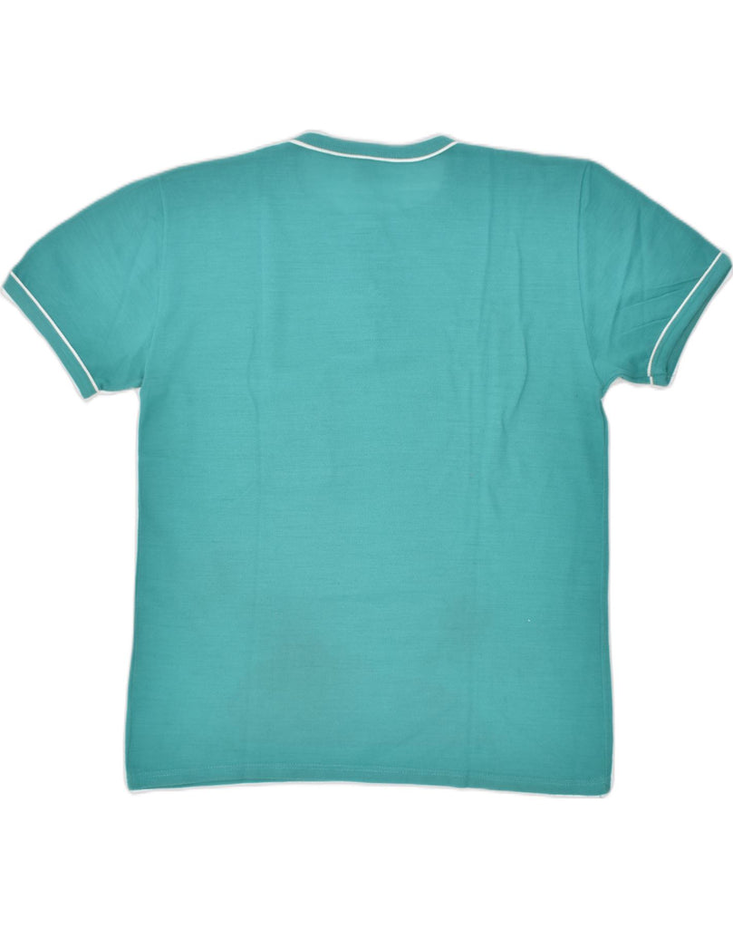 VINTAGE Mens T-Shirt Top XL Turquoise Cotton | Vintage | Thrift | Second-Hand | Used Clothing | Messina Hembry 